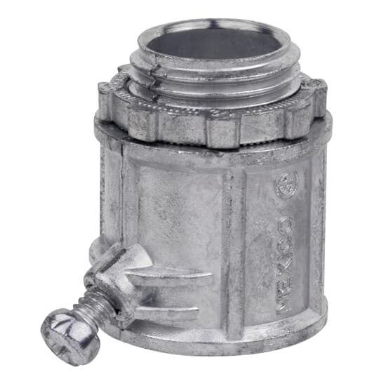 Product image for Steel City XC-221 1/2 Inch Armored Cable Flexible Die-Cast Set Screw Connector