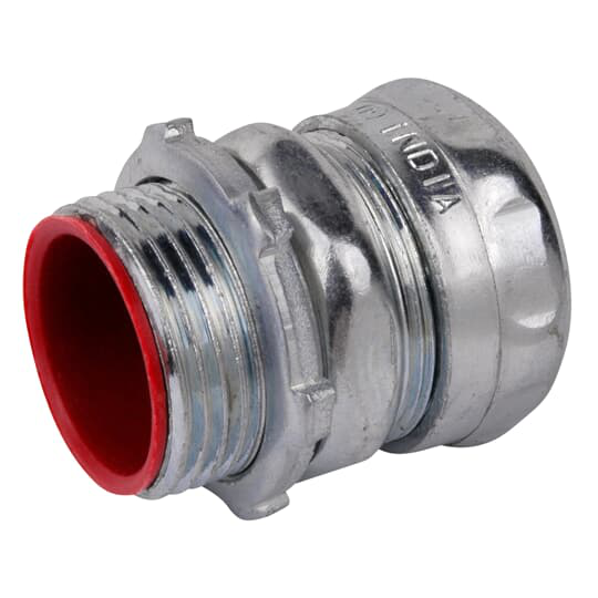 Steel City TC713A 1" EMT Compression Connector, Steel - Insulated Product image for Steel City TC713A 1" EMT Compression Connector, Steel - Insulated