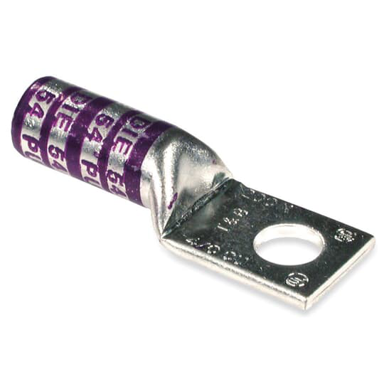 Product image for Thomas & Betts 256-30695-1253 4/0 AWG Tiined Copper Long Barrel 1-Hole Compression Lug