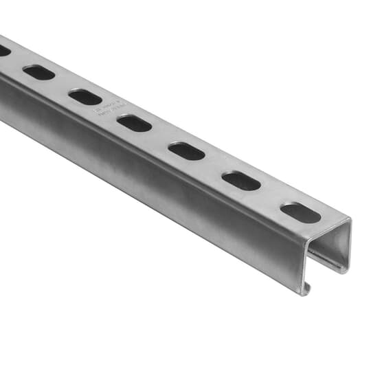Product image for Superstrut Superstrut A1400HS-10PG 10 Foot 14 Gauge Pre-Galvanized Steel Half Slot Channel