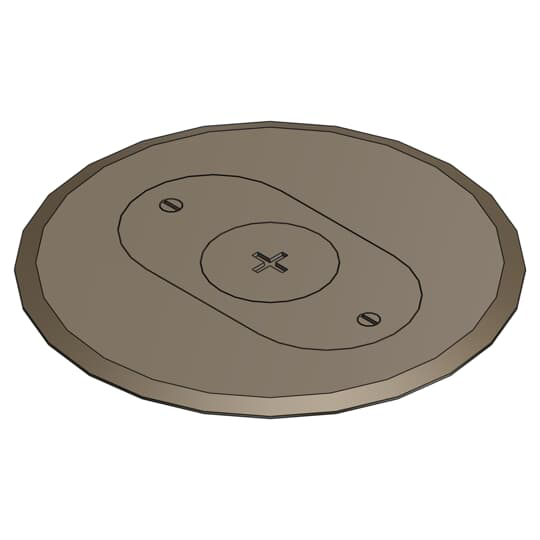 Product image for Steel City P-68-FSC-BRN 68 Brown Non-Metallic 6 x 1 Inch Floor Box Carpet Plate