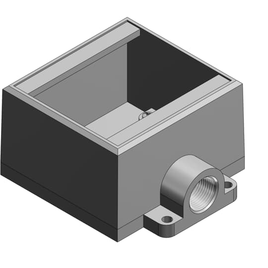 Product image for Thomas & Betts FD22-TB 3/4 Inch Deep 2-Gang Dead End Hub