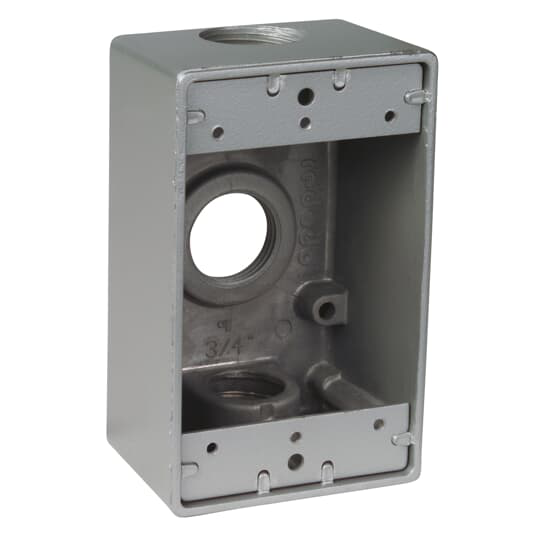 Product image for ABB S105E-R 3 HOLE 3/4 INCH RECT BO