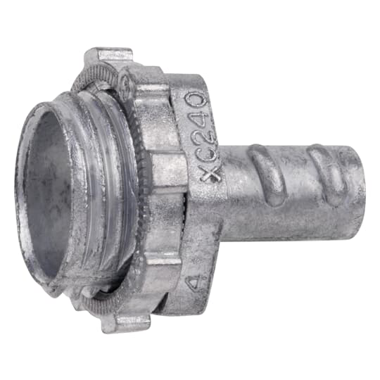 Product image for Steel City XC246 2" Armored Cable/Flex Conduit Screw-In Connector, Die Cast Zinc