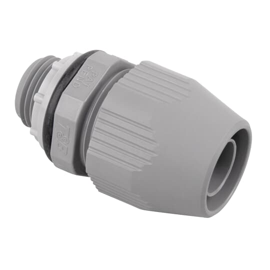Product image for Steel City LT-500 3/8 Inch Straight Plastic Gray Connector