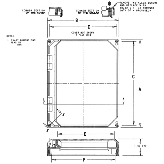 Product image for ABB NI86W 8X6 HNG WINDOW KIT