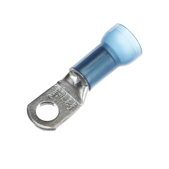 Product image for Thomas & Betts RE6-14 1/4 Inch 6 AWG Blue Insulated Nylon Ring Terminal