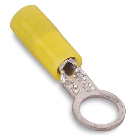 Product image for Thomas & Betts RAX63 26-24 #6 Yellow Insulated Nylon Ring Terminal