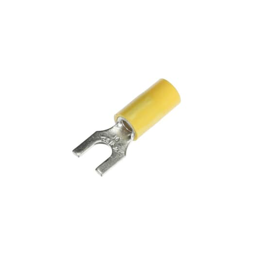 Product image for Thomas & Betts RB1157 #10 Bolt Hole 18-14 AWG Wire Range Blue Insulated Vinyl Fork Terminal