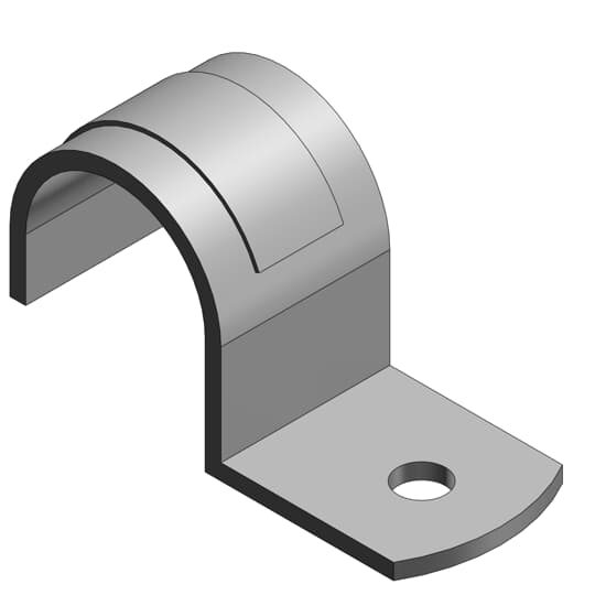 Product image for Steel City HS106-SS 2 Inch Zinc Plated or Hot Dip Galvanized 303 Stainless Steel 1-Hole Rigid Conduit Strap