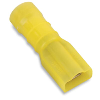 Product image for Catamount TVF10-250FD-XV 12 to 10 AWG Yellow Electrotinned Brass Vinyl Insulated Female Disconnect