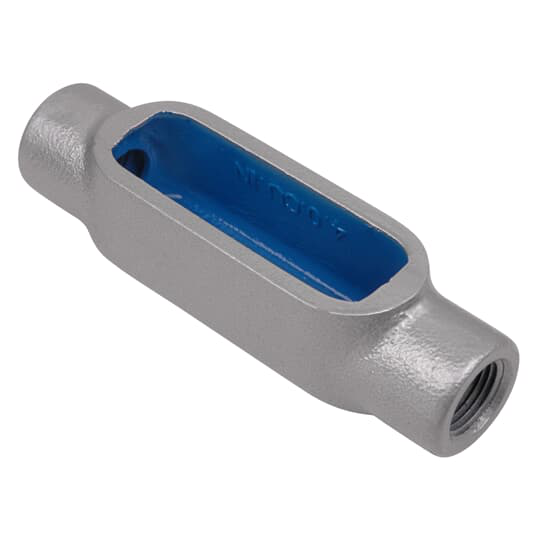 Ocal C47-G 1-1/4" PVC-Coated Ocal-Blue® C-Style Conduit Body, Form-7 - Gray Product image for Ocal C47-G 1-1/4" PVC-Coated Ocal-Blue® C-Style Conduit Body, Form-7 - Gray