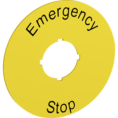 Product image for ABBLV SK615546-2 E-STOP LEGEND PLATE, EMERGENCY STOP
