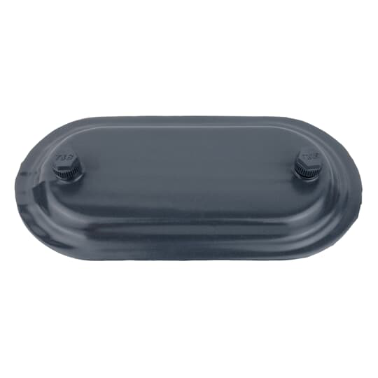 Ocal 370F-G 1" PVC-Coated Ocal-Blue® Conduit Body Cover, Form-7 - Gray Product image for Ocal 370F-G 1" PVC-Coated Ocal-Blue® Conduit Body Cover, Form-7 - Gray