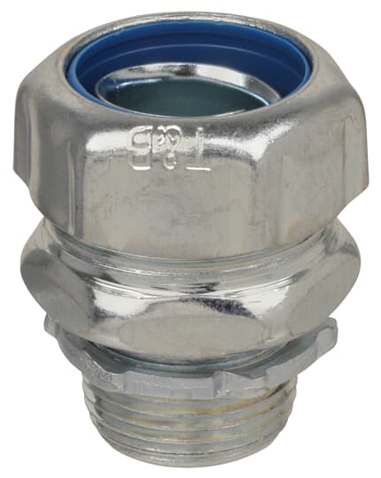 Product image for Thomas & Betts 5234 1" Straight Liquidtight Connector, Non-Insulated Steel