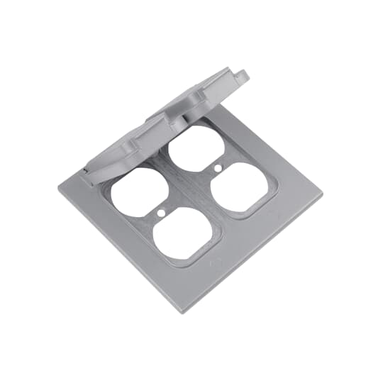 Product image for Red Dot 2CCD-L 2-Gang Duplex Receptacle Cover with Lock Option
