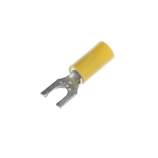 Product image for Thomas & Betts RC2227 #10 Bolt Hole 12-10 AWG Wire Range Insulated Vinyl Locking Fork Terminal