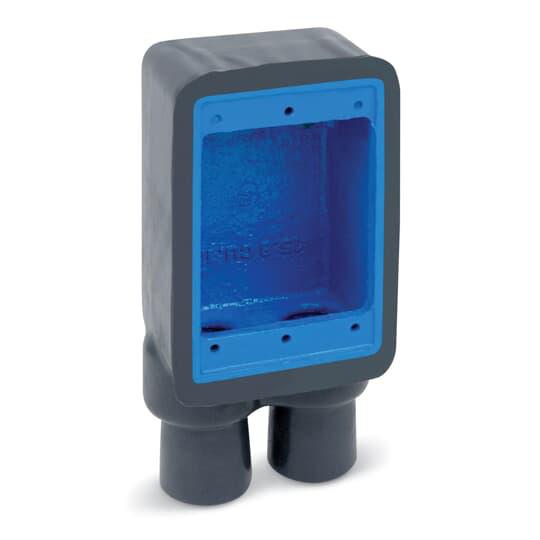 Product image for Ocal FDD2-G 3/4" 1-Gang PVC-Coated FDD Dead-End Box, Deep - Gray