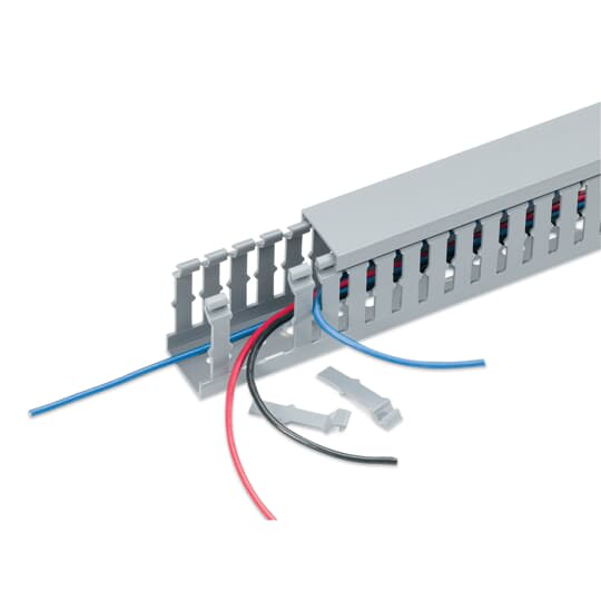 Product image for Thomas & Betts TY1X3NPW6 1" x 3" x 6' Narrow Slot Wiring Duct, Rigid PVC, White