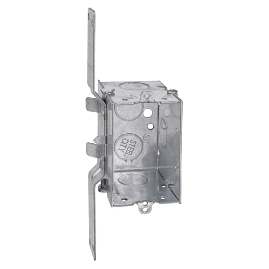 Product image for Steel City CDV-25 12.5cu.in Gangable Steel Switch Box with Brackets