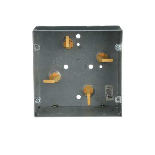 Product image for Steel City 82181T-1-114 5" Square Steel Telecommunication Box, 2-7/8" Deep, 64cu.in., 1/2", 1", 1-1/4" Knockouts