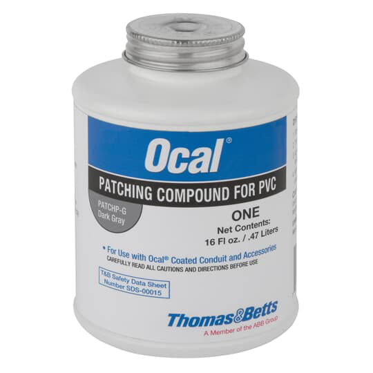 Product image for Ocal PATCHP-G Touch-Up Compound, 1pint Brush Cap Can - Dark Gray