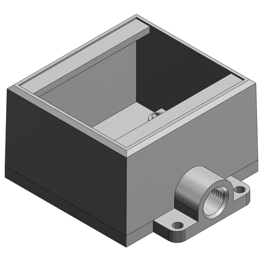 Product image for Thomas & Betts FD12-TB 2-Gang Deep 1/2 Inch Iron Dead End Box