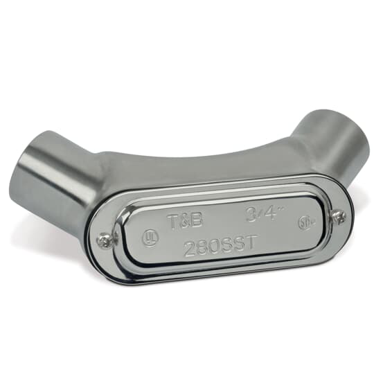 Product image for Thomas & Betts LU48SST 1-1/4" Type-LU Conduit Body, Form-8, 316 Stainless Steel