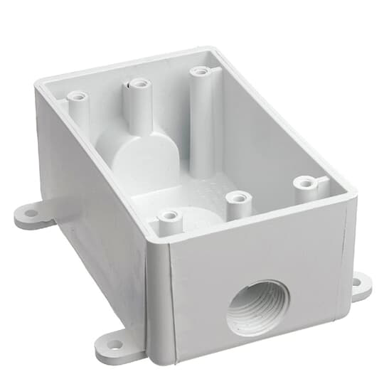 Product image for ABB E381DWR SGL-GANG WP T-BX 16.5CU