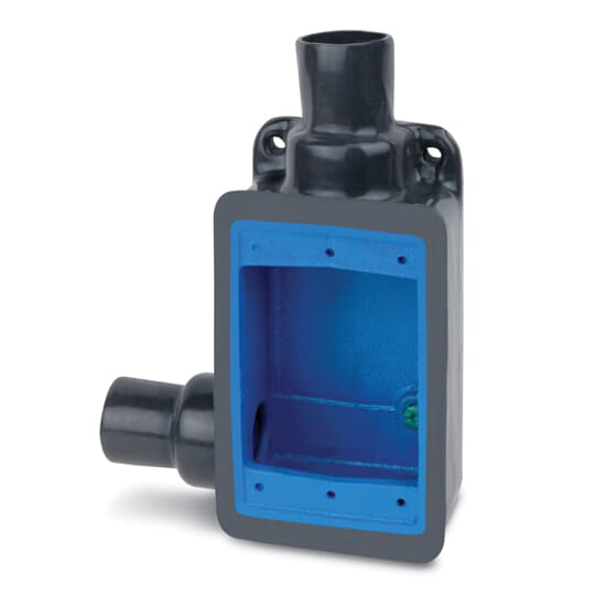 Product image for Ocal FSL2-G 3/4" 1-Gang PVC-Coated FSL Hub-Left Box, Shallow - Gray