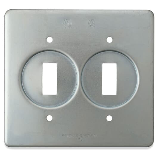 Product image for Thomas & Betts S322-TB 2-Gang FS/FD Switch Steel Cover