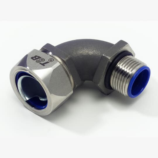 Product image for Thomas & Betts 5353SST 3/4" 90deg Liquidtight Connector, Stainless Steel