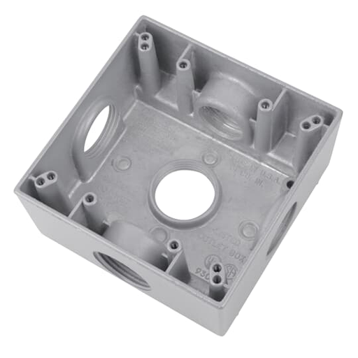 Product image for ABB B25D30G 2G WP BOX 5 HOLE 1 HUBS