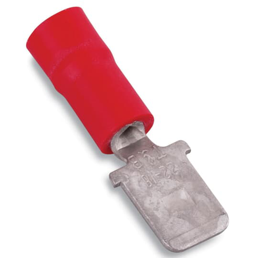 INS VIN MALE-250 TAB 22-18 AWG RED