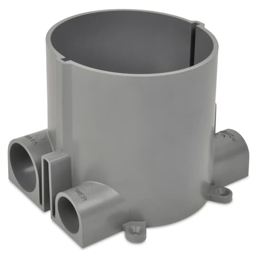 Product image for Steel City 68-HP 6 Inch Round Non-Metallic Floor Box