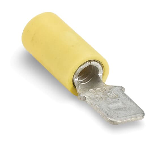 INS VIN MALE-250 TAB 12-10 AWG YEL