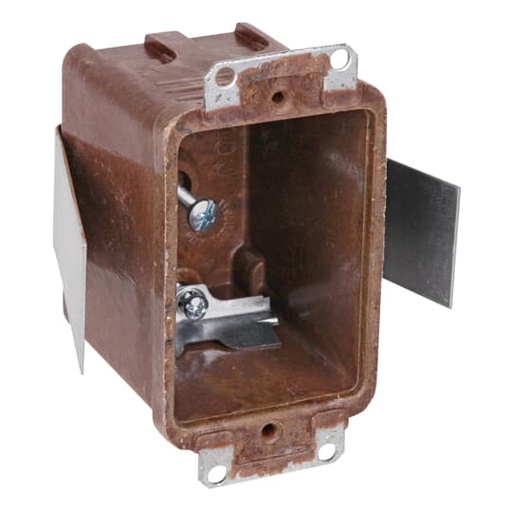 Product image for Carlon 7020-8 3-1/4 x 2-3/16 x 2-1/4 Inch 10cu.in 1-Gang Non-Metallic Swing Bracket Outlet Box