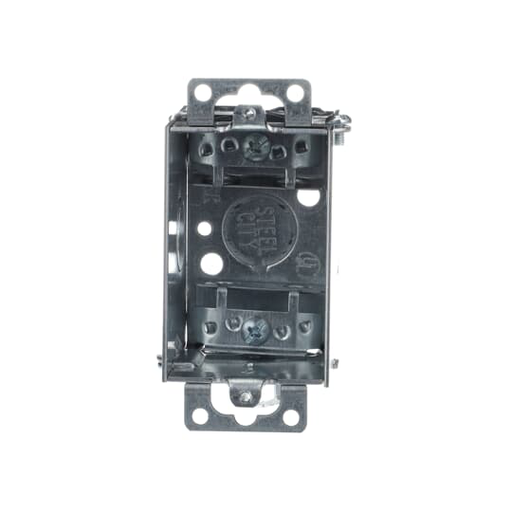 Product image for Steel City LXOW-25 2-1/2 Deep Gangable Steel Switch Box with Ears and Clamp