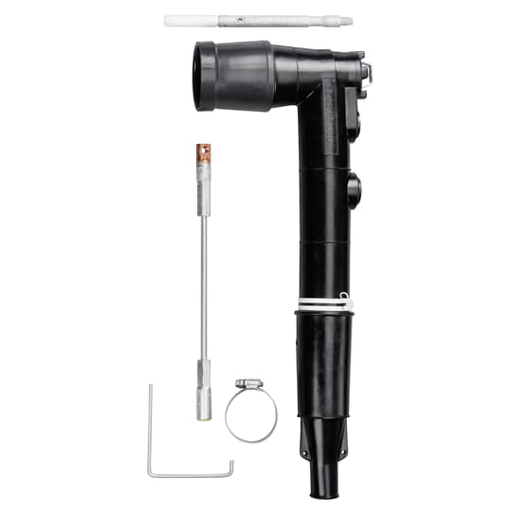 Product image for ABB Elastimold 273RLRJ-5270 200 Amp, 25kV, Loadbreak Replacement Elbow Connector without Test Point, Repair Elbow has extended length contact & elbow housing resulting in a net gain of 8-7/8" in length. Includes 00400X long Bi-Metal Contact. Cable Insulation Diameter 0.980" to 1.180". Bi-Metal Compression Lug, Conductor Size AWG Compressed Stranded 4/0 /Solid 250 /mmSquared 126.67.