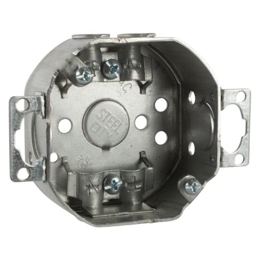 Product image for Steel City 3-O-LCE 1-1/2 Inch Deep Side Octagon Outlet Box