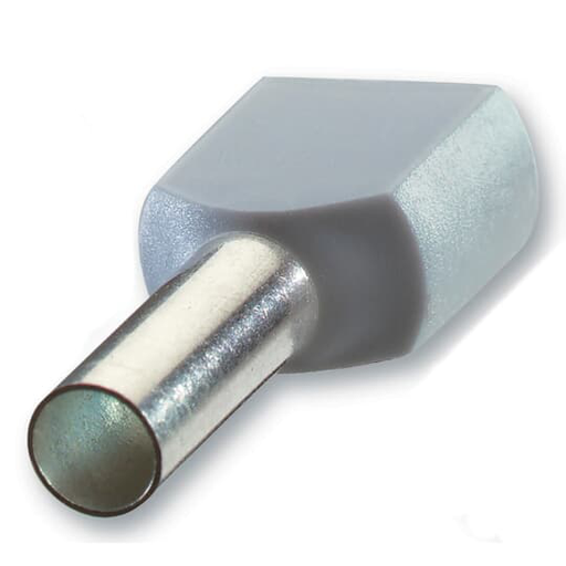 Product image for Thomas & Betts F8010 2 x 12 AWG 2 x 4.00 mm Conductor Range Nylon Insulated Twin Ferrule