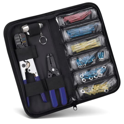Product image for Thomas & Betts STAPOUCH-HS Heat Shrink Terminal Kit with Tools
