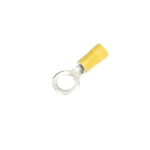 Product image for Thomas & Betts 10RC-516X 5/16 Inch Bolt Hole 12-10 AWG Wire Range Expanded Insulated Vinyl Ring Terminal