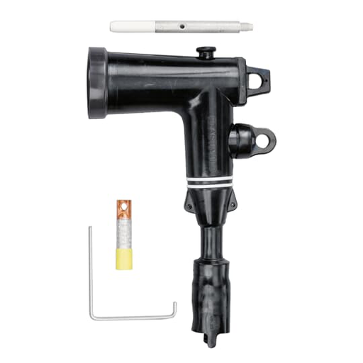 Product image for Elastimold 166LRJS-C-5240 15kV 200A Loadbreak Jacket Seal Elbow Connector with Test Point, Cable Insulation Diameter 0.805" to 1.060". Bi-Metal Compression Lug. Conductor Size AWG Compressed Stranded 1/0 /Solid 2/0 /mmSquared 53.49.