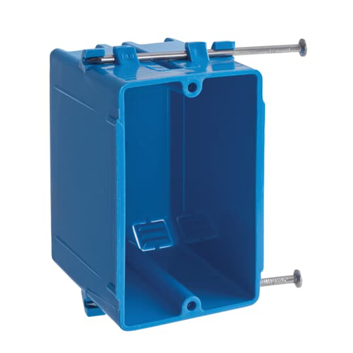18 CU IN 1-GANG ZIP BOX W/BACK NAIL