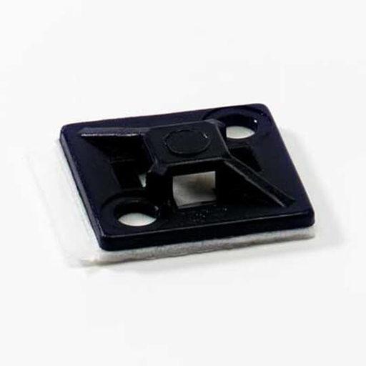 Product image for Thomas & Betts TC5345AX 1 Inch 4-Way Black Adhesive Cable Tie Mounting Base