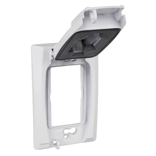 Product image for RD DCCU-WH-L 1-GANG UNIV FLIP-LID W