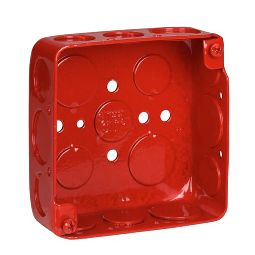 4 SQ BOX 1 1/2 DP RED