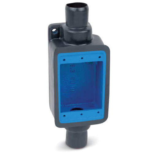 FEEDTHRU BOX DEEP 1GNG 3/4IN BLU