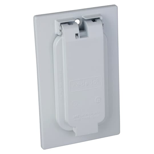 GFCI RECPT COVER VERTICAL WHITE